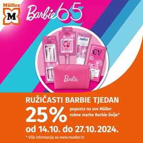 25% popusta na sve Müller<br/>robne marke Barbie linije